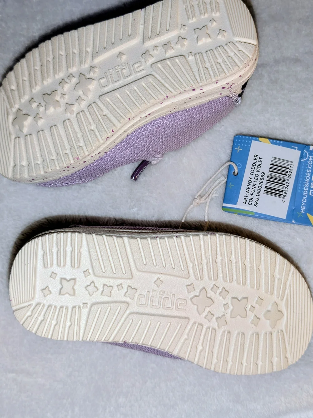 HEYDUDE Wendy Toddler Funk Leo Violet Size 7 New With Tags
